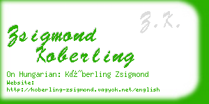 zsigmond koberling business card